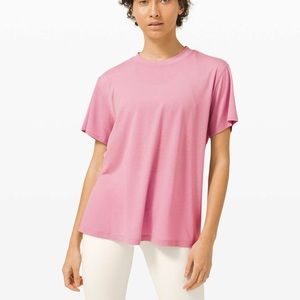 Lululemon All Yours Boyfriend Tee Pink Taupe Speckled